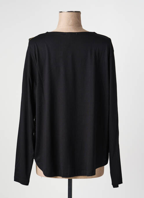 Top tissage jersey manches longues noir DIANE LAURY femme