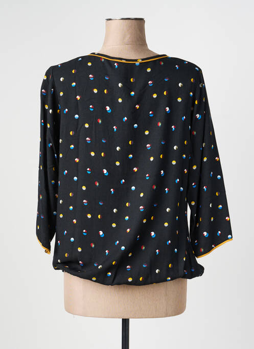Blouse imprimé fantaisie manches 3/4 noir TELMAIL femme