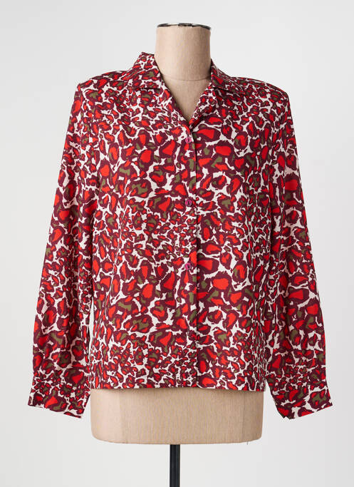 Chemise manches longues imprimé fantaisie rouge PLURIELLES homme
