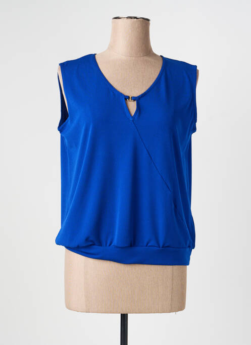Top stretch sans manche bleu TELMAIL femme