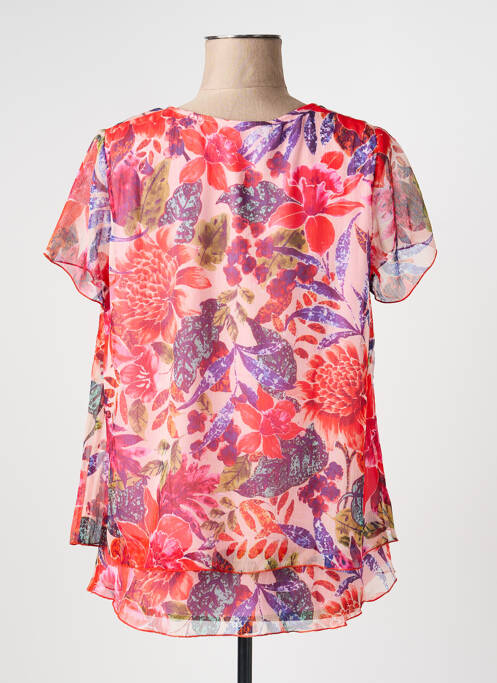 Top imprimé fantaisie manches courtes rose TELMAIL femme