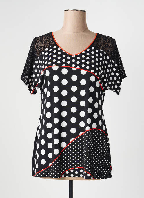 T-shirt stretch manches courtes noir TELMAIL femme