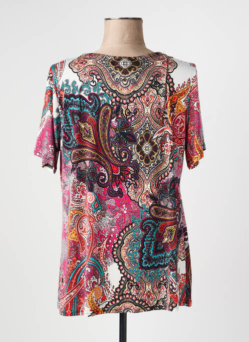 T-shirt imprimé fantaisie manches courtes rose PLURIELLES femme