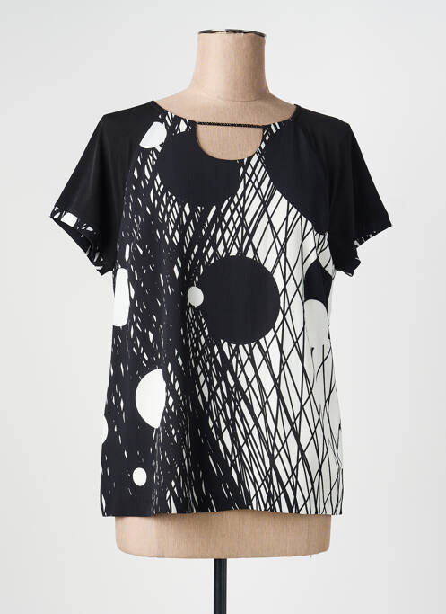 T-shirt imprimé fantaisie manches courtes noir TELMAIL femme