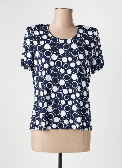 T-shirt stretch manches courtes bleu NAYAT femme