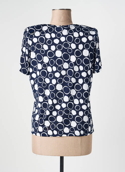T-shirt stretch manches courtes bleu NAYAT femme