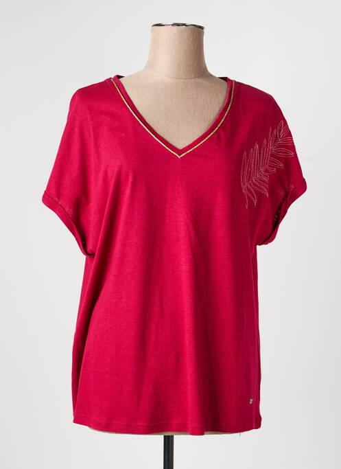 T-shirt coupe droite manches courtes rose KATMAI femme