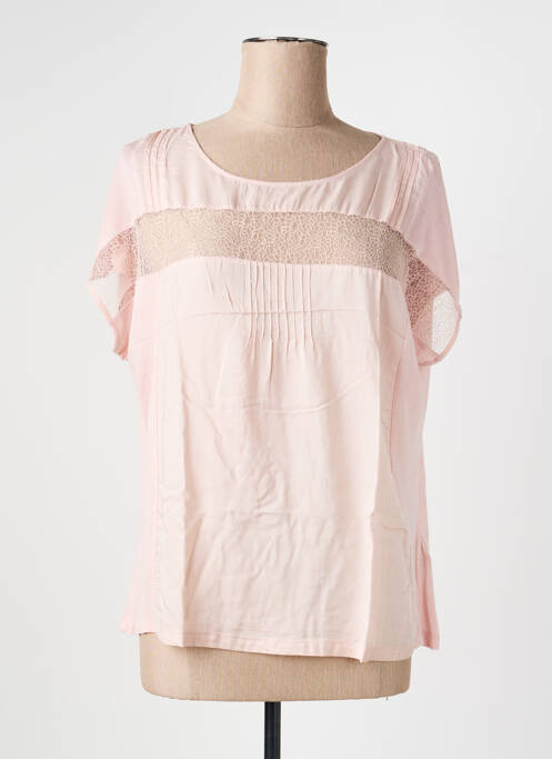 T-shirt coupe droite manches courtes rose C'EST BEAU LA VIE femme