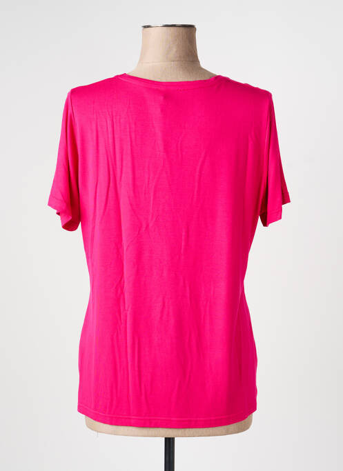 T-shirt stretch manches courtes rose FRANCE RIVOIRE femme