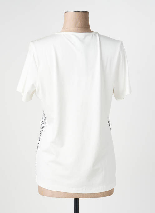 T-shirt stretch manches courtes blanc FRANCE RIVOIRE femme