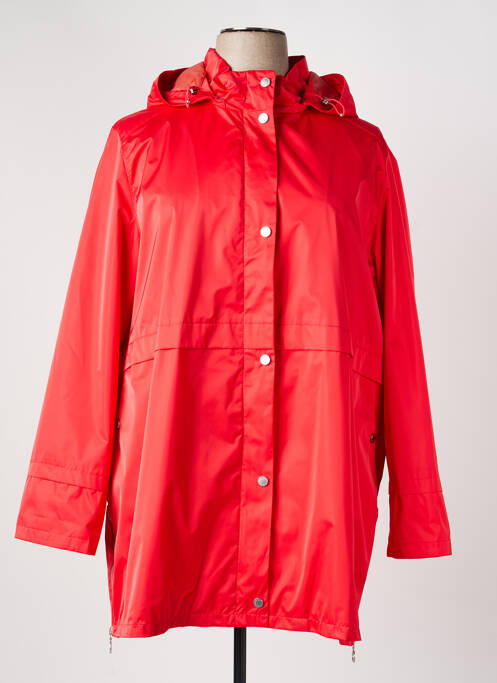 Imperméable manches longues sans capuche rouge CONCEPT K femme