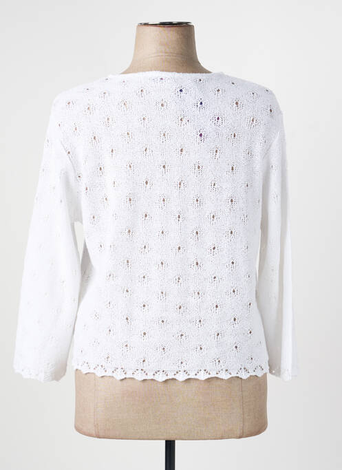 Gilet manches longues fermeture boutonnée sur le devant blanc PLURIELLES femme