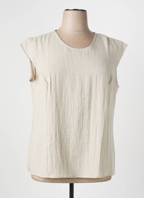 Top manches courtes manches courtes beige GEVANA femme