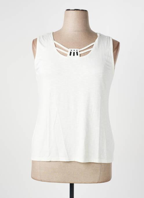 Top stretch sans manche blanc TELMAIL femme