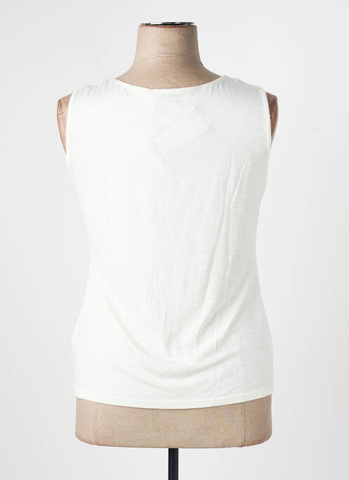 Top stretch sans manche blanc TELMAIL femme