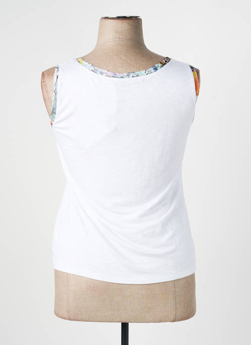 Débardeur stretch sans manche blanc TELMAIL femme