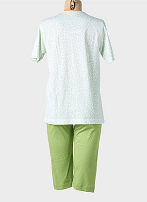 Pyjama tissage jersey vert PERLINA femme
