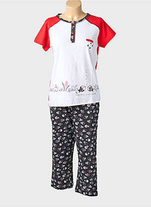 Pyjama tissage jersey rouge MASSANA femme