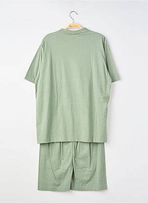 Pyjashort tissage jersey vert PERLINA femme