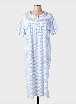 Chemise de nuit stretch bleu PERLINA femme