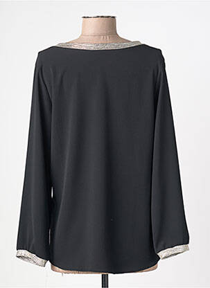 Top tissage crêpe manches longues noir CHARMING GIRL femme