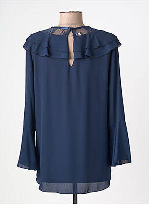 Blouse col rond manches longues bleu CHARMING GIRL femme