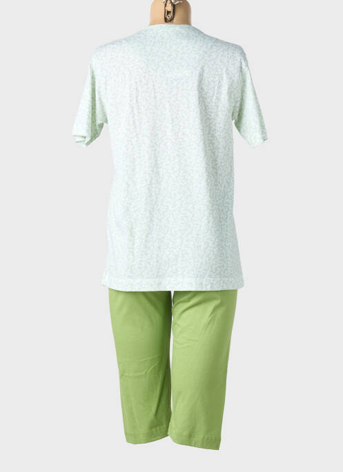 Pyjama tissage jersey vert PERLINA femme