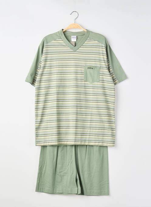 Pyjashort manches courtes vert PERLINA femme