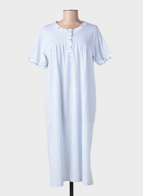 Chemise de nuit stretch bleu PERLINA femme