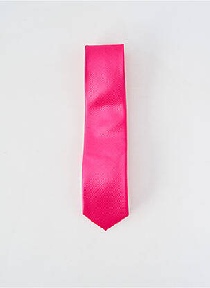 Cravate tissage satiné rose JEAN BAPTISTE RAUTUREAU homme