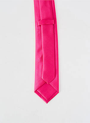 Cravate tissage satiné rose JEAN BAPTISTE RAUTUREAU homme