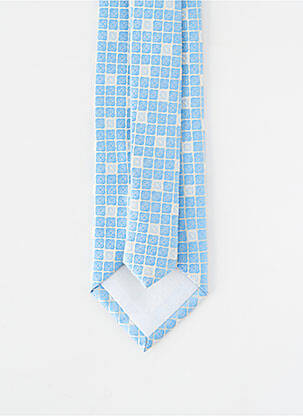 Cravate tissage satiné bleu JEAN BAPTISTE RAUTUREAU homme