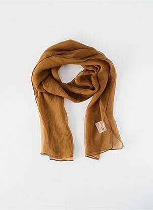 Foulard légère et transparente marron JEAN BAPTISTE RAUTUREAU femme