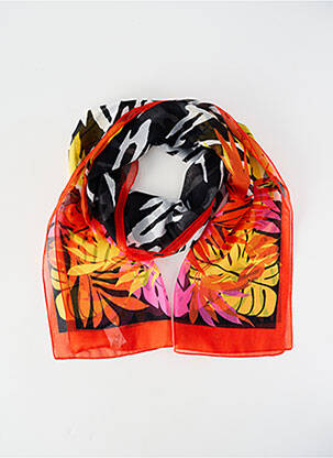 Foulard légère et transparente orange JEAN BAPTISTE RAUTUREAU femme