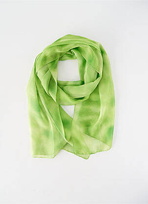 Foulard légère et transparente vert JEAN BAPTISTE RAUTUREAU femme