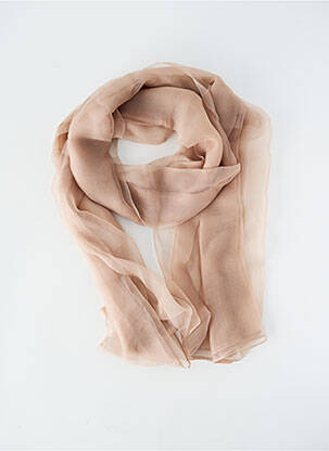 Foulard légère et transparente marron JEAN BAPTISTE RAUTUREAU femme