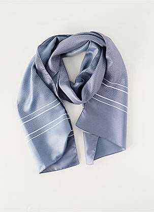 Foulard effet matière satinée bleu JEAN BAPTISTE RAUTUREAU femme