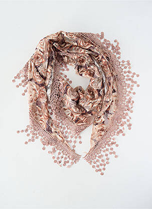 Foulard effet matière satinée marron JEAN BAPTISTE RAUTUREAU femme