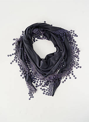 Foulard effet matière satinée gris JEAN BAPTISTE RAUTUREAU femme