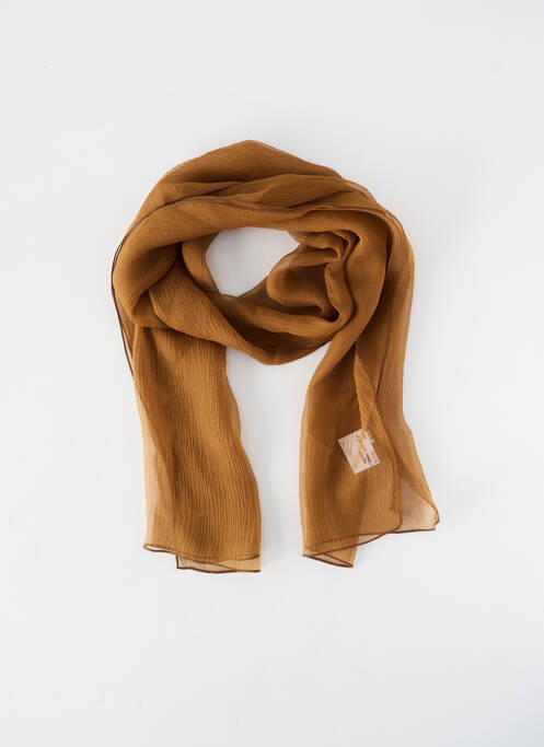 Foulard légère et transparente marron JEAN BAPTISTE RAUTUREAU femme