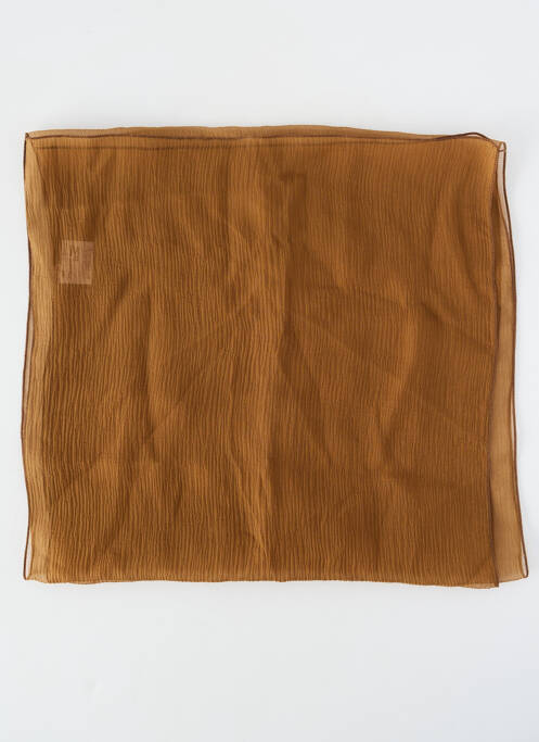 Foulard légère et transparente marron JEAN BAPTISTE RAUTUREAU femme