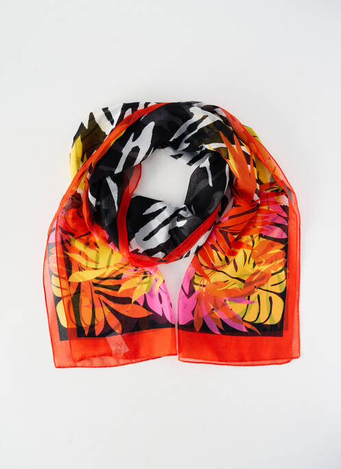 Foulard légère et transparente orange JEAN BAPTISTE RAUTUREAU femme