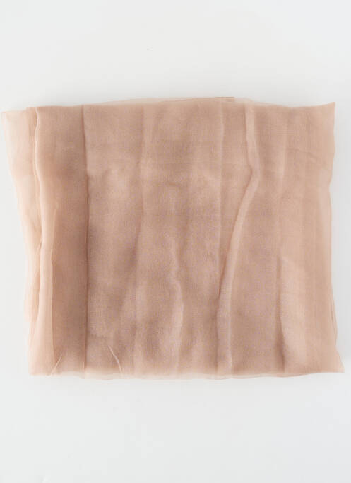Foulard légère et transparente marron JEAN BAPTISTE RAUTUREAU femme