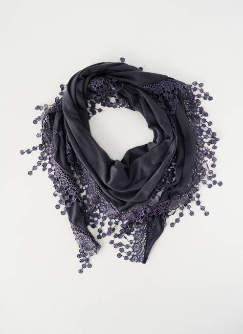 Foulard effet matière satinée gris JEAN BAPTISTE RAUTUREAU femme