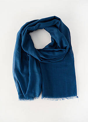 Foulard légère et transparente bleu JEAN BAPTISTE RAUTUREAU femme