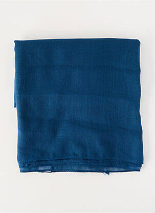 Foulard légère et transparente bleu JEAN BAPTISTE RAUTUREAU femme