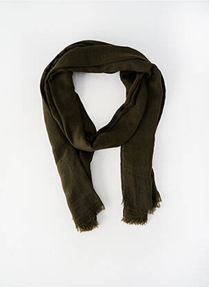 Foulard légère et transparente vert JEAN BAPTISTE RAUTUREAU femme