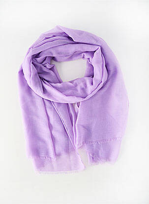 Foulard légère et transparente violet JEAN BAPTISTE RAUTUREAU femme