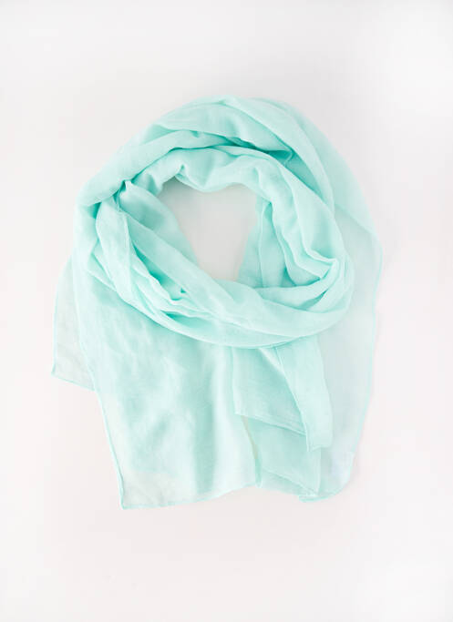 Foulard légère et transparente bleu JEAN BAPTISTE RAUTUREAU femme