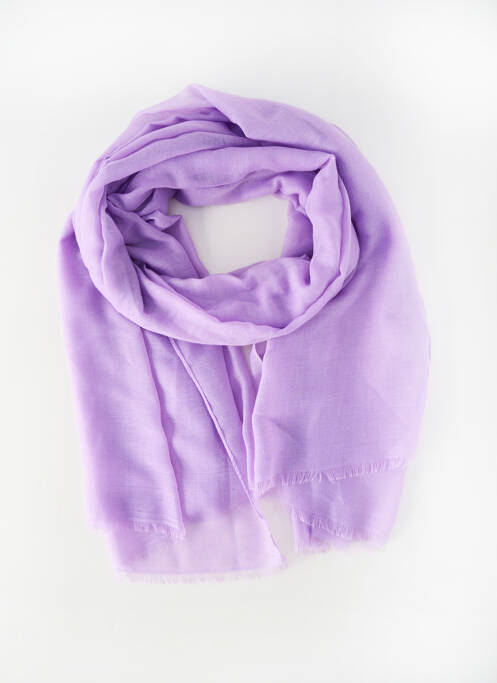 Foulard légère et transparente violet JEAN BAPTISTE RAUTUREAU femme